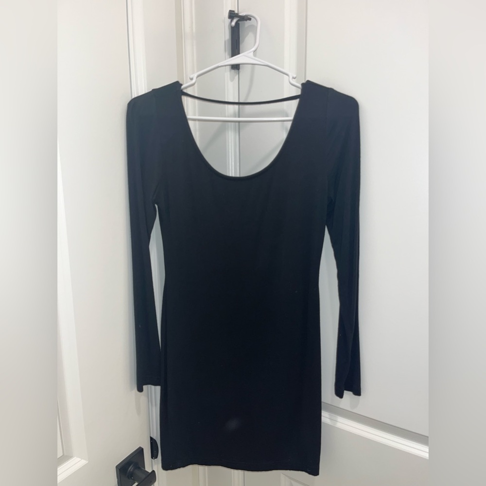 Black bodycon mini dress